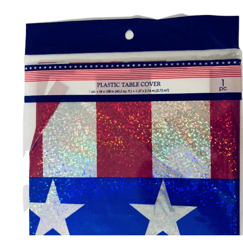 Stars & Stripes - Plastic Table Clothes - (Price is for 2 packages)